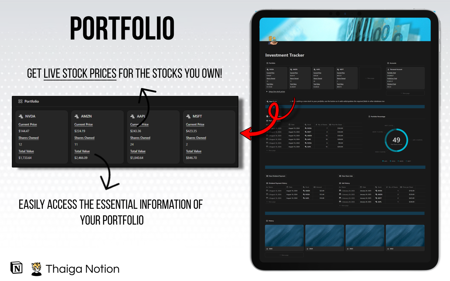 Notion Advanced Investment Tracker
