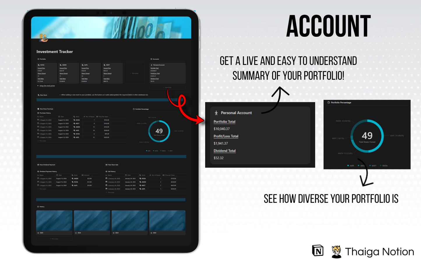Notion Advanced Investment Tracker