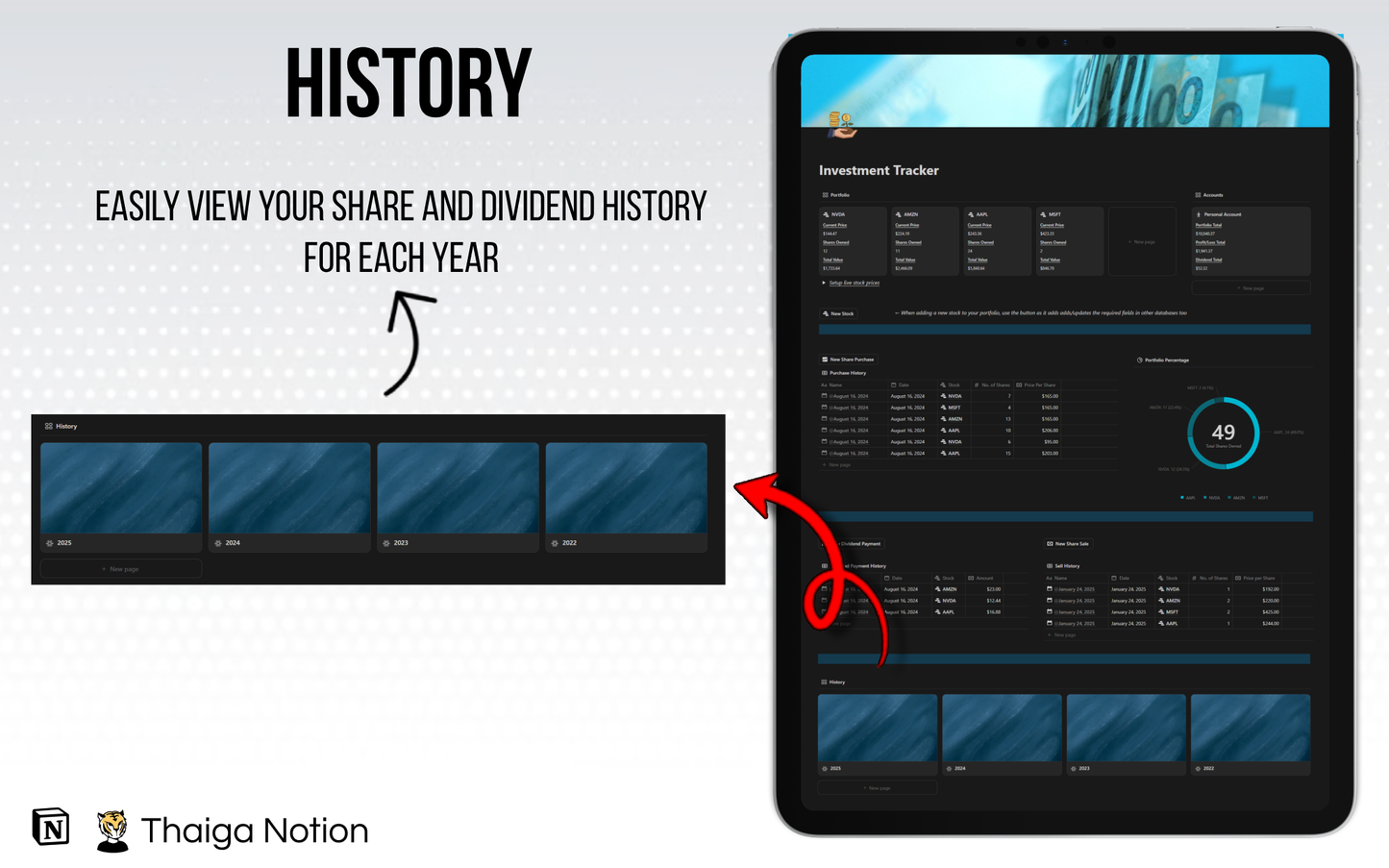 Notion Advanced Investment Tracker