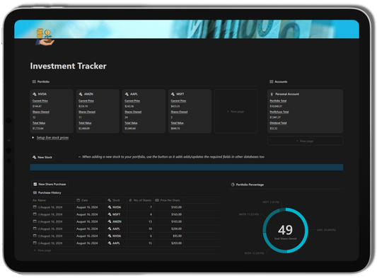 Notion Advanced Investment Tracker